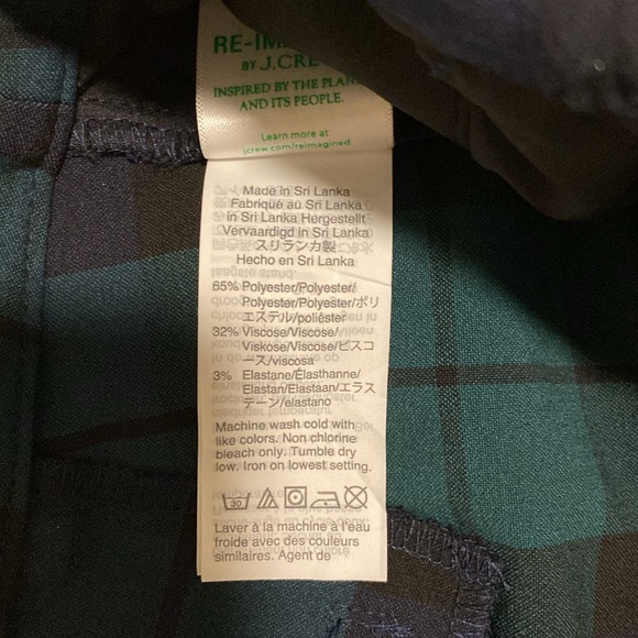NWT J.Crew Plaid Crop Pant - Picture 8 of 8